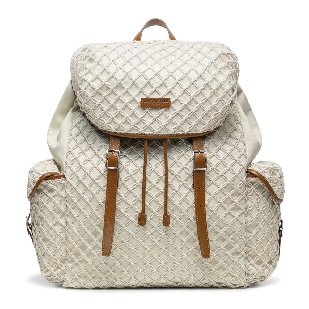 BNWT SS25 WOOYOUNGMI IVORY KNIT NET COTTON BACKPACK